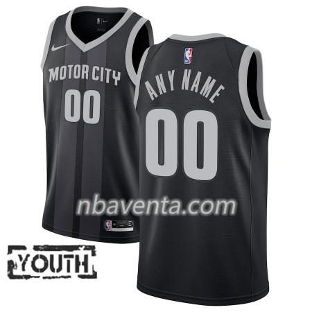 Camiseta Niños Detroit Pistons Personalizadas 2018-19 Nike City Edition Negro Azul Swingman Camiseta Niños Detroit Pistons Personalizadas 2018-19 Nike City Edition Negro Azul Swingman